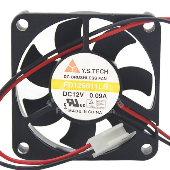 Y.S.TECH FD125011LB 12V 0.09A 5010 DC Brushless Axial Cooling Fan