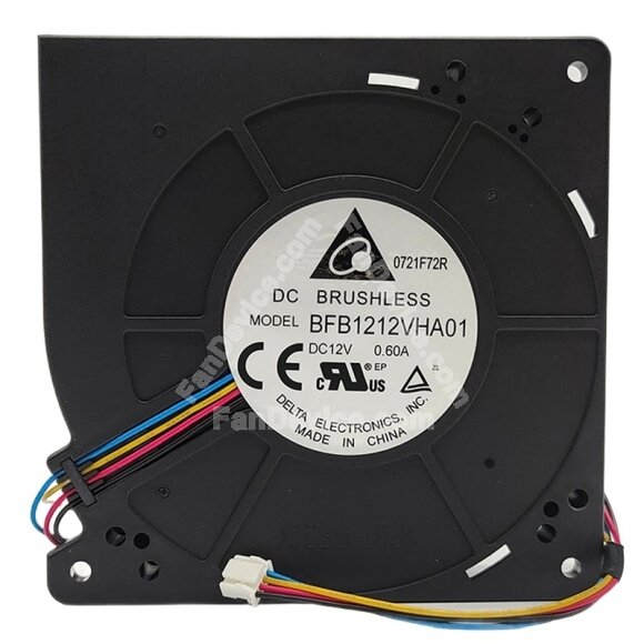 Delta BFB1212VHA01 DC 12V 0.60A 2 Wires / 3 Wires / 4 Wires Brushless Blower Cooling Fan
