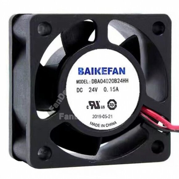 BAIKEFAN DBA04020B24HH DC 24V 0.15A 2 Wires Axial Cooling Fan