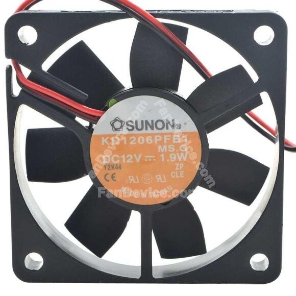 Sunon KD1206PFB1 MS.G DC 12V 1.9W 2 Wires Axial Cooling Fan