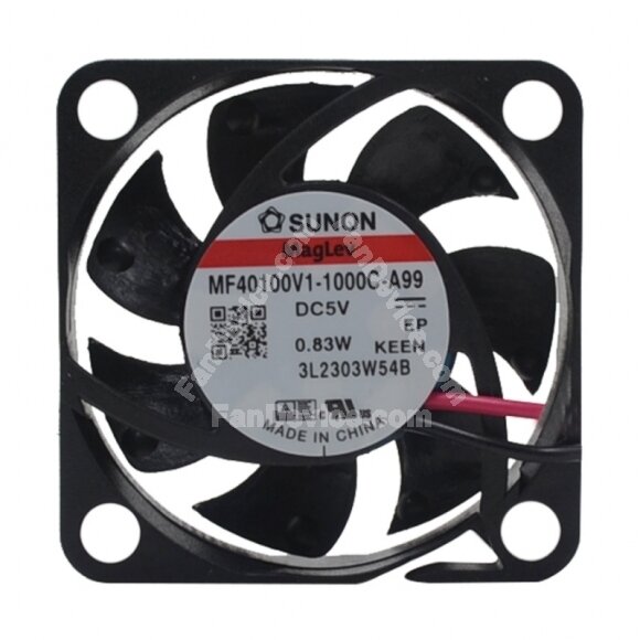 Sunon MF40100V1-1000C-A99 DC 5V 0.83W 2 Wires Axial Cooling Fan