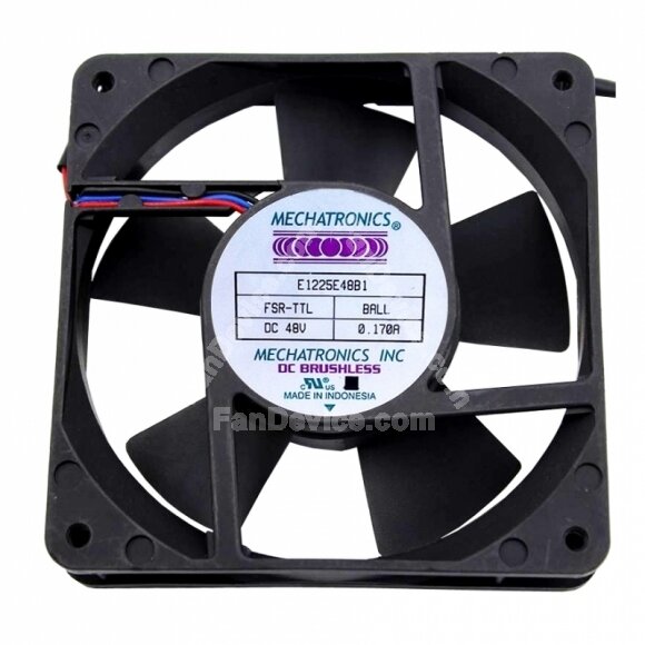 MECHATRONICS E1225E48B1 DC 48V 0.170A 3 Wires Axial Cooling Fan