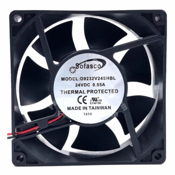 Sofasco D9232V24SHBL DC 24V 0.55A 9232 Thermal Protected Axial Cooling Fan