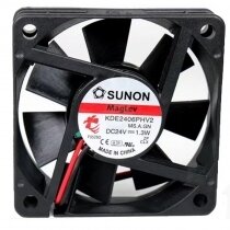 Sunon KDE2406PHV2 DC 24V 1.3W 2 Wires Axial Cooling Fan