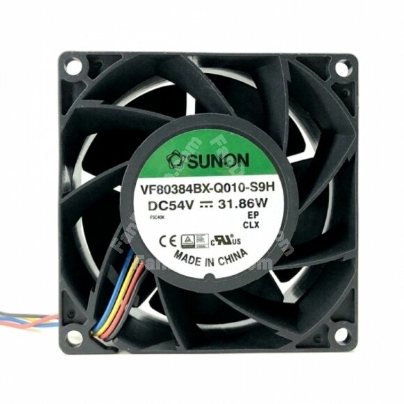 Sunon VF80384BX-Q010-S9H DC 54V 31.86W 4 Wires Axial Cooling Fan