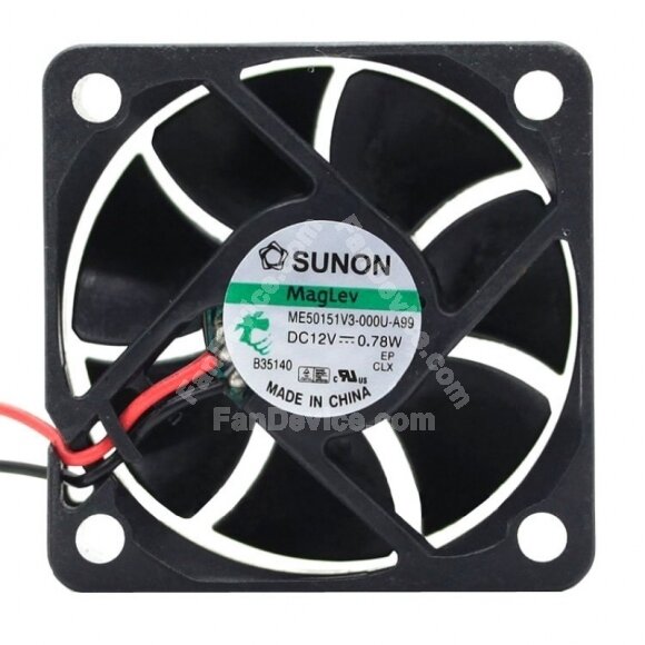 SUNON ME5015V3-000U-A99 DC 12V 0.78W 2 Wires / 3 Wires Axial Cooling Fan