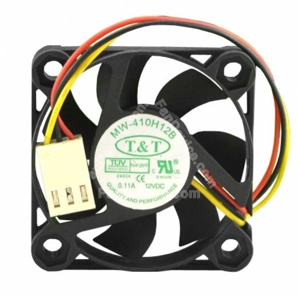 T&T MW-410H12B DC 12V 0.11A 2 Wires / 3 Wires Axial Cooling Fan