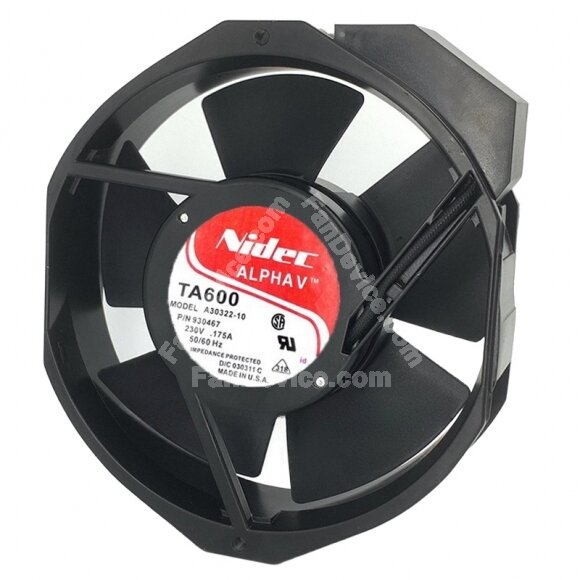 Nidec TA600 A30322-10 AC 230V 0.175A Impedance Protected Axial Fan