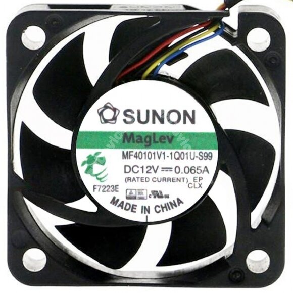 Sunon MF40101V1-1Q01U-S99 12V 0.065A 4 Wires Axial Fan