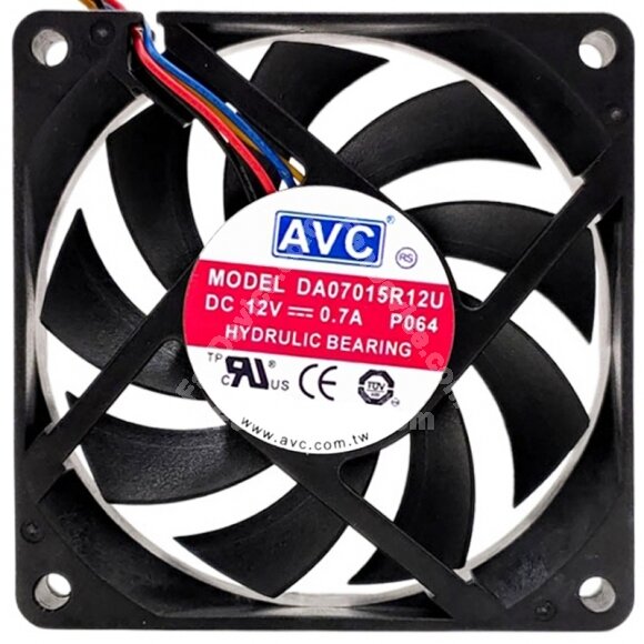 AVC DA07015R12U 12V 0.7A Hydraulic Bearing Axial Fan