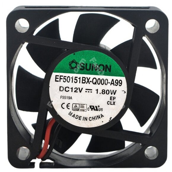 Sunon EF50151BX-Q000-A99 DC 12V 1.80W 2 / 3 Wires Axial Cooling Fan