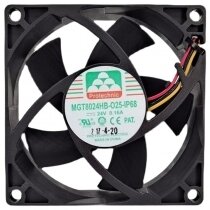 Protechnic MGT8024HB-O25-IP68 DC 24V 0.16A 3 Wires 8025 Axial Fan