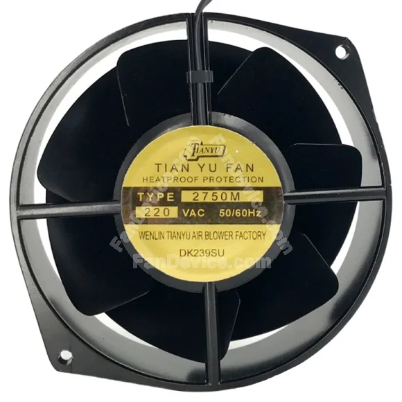 TIAN YU TYPE-2750M AC 220V 2 Wires Axial Cooling Fan