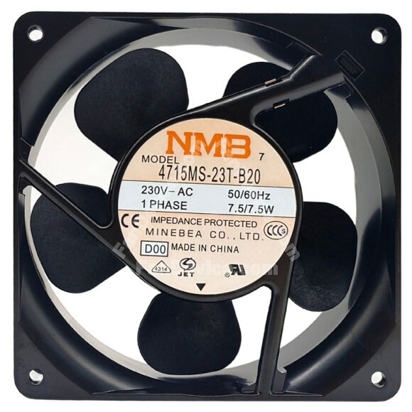 NMB 4715MS-23T-B20 230V 7.5W 2 Wires Axial Cooling Fan