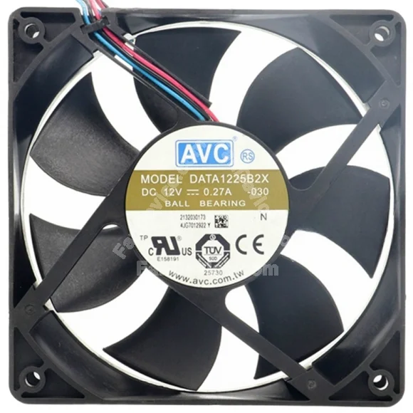 AVC DATA1225B2X 12V 0.27A Ball Bearing Axial Fan