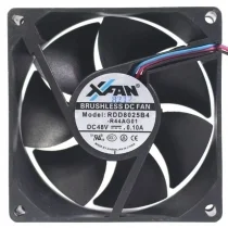 XFAN RDD8025B4 48V 0.10A 3 Wires Brushless Cooling Fan
