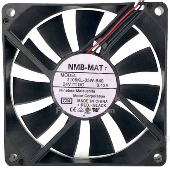 NMB-MAT 3106KL-05W-B40 24V 0.12A 2 Wires Cooling Fan