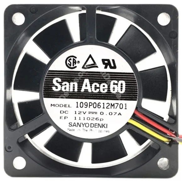 Sanyo 109P0612M701 12V 0.07A 3 Wires Axial Cooling Fan