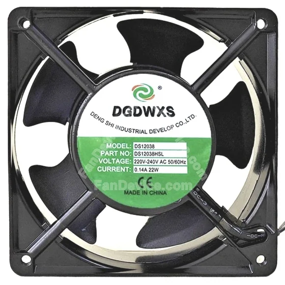 DGDWXS DS12038HSL 220V-240V 0.14A 22W 2 Wires Cooling Fan