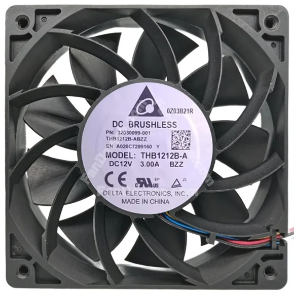 Delta THB1212B-A 12V 3.00A 4 Wires Axial Cooling Fan