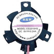B&R CD2510HS 6V 0.24A 2 Wires Axial Cooling Fan