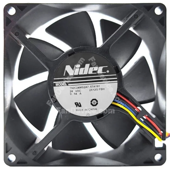 Nidec T92C24MS2A7-57A191 24V 0.54A 4 Wires Cooling Fan