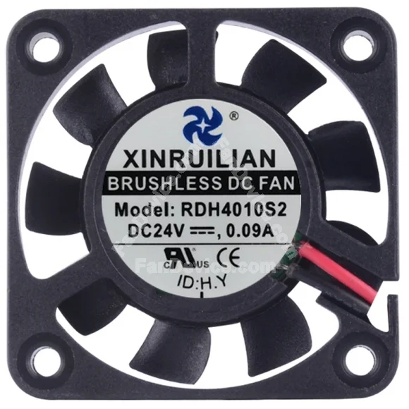 XINRUILIAN RDH4010S2 24V 0.09A 2 Wires Axial Cooling Fan