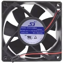 SJ SF241238BU2 24V 1.75A 2 Wires Ball Bearing Cooling Fan