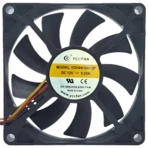 YCCFAN YDH8015B12F 12V 0.33A 2 / 3 Wires Cooling Fan