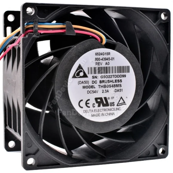 Delta THB0948MS 54V 2.3A 4 Wires DC Brushless Axial Cooling Fan
