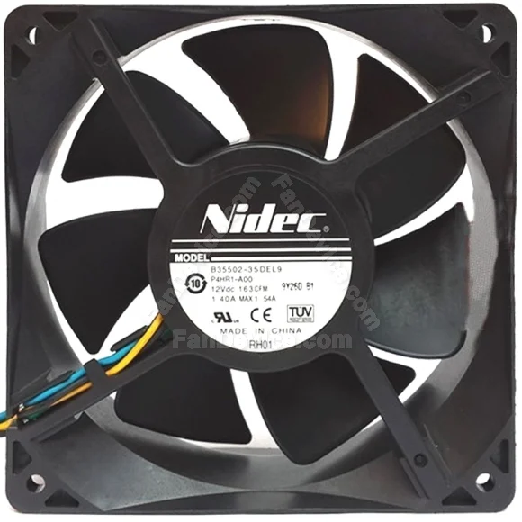 Nidec B35502-35DEL9 P4HR1-A00 12V 1.40A 4 Wires 163CFM Cooling Fan