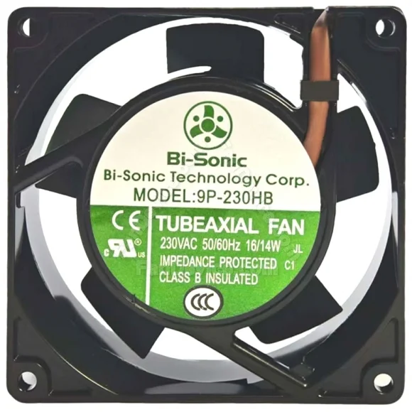 Bi-Sonic 9P-230HB 230V 16/14W Impedance Protected Cooling Fan