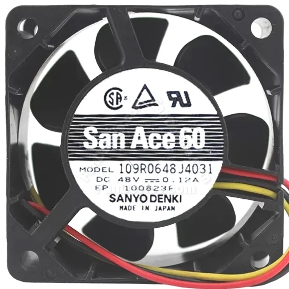 Sanyo 109R0648J4031 DC 48V 0.12A 3 Wires Axial Cooling Fan