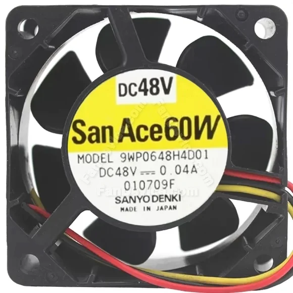 Sanyo 9WP0648H4D01 DC 48V 0.04A 3 Wires Axial Cooling Fan