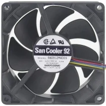 Sanyo 9A0912M4D09 DC 12V 0.12A 3 Wires Axial Cooling Fan