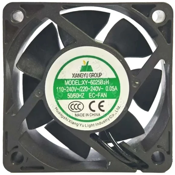 XIANGYU XY-6025B2H 110-240V 0.05A 2 Wires Axial Cooling Fan