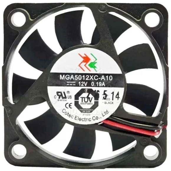 Cotec MGA5012XC-A10 DC 12V 0.19A 2 Wires Axial Cooling Fan