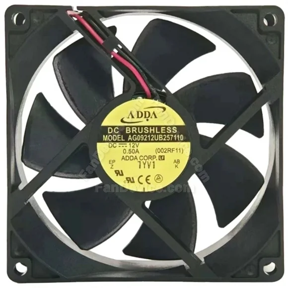 ADDA AG09212UB257110 12V 0.50A DC Brushless 2 Wires Axial Cooling Fan