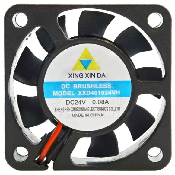 XING XIN DA XXD401024VH 24V 0.08A DC Brushless 2 Wires Cooling Fan