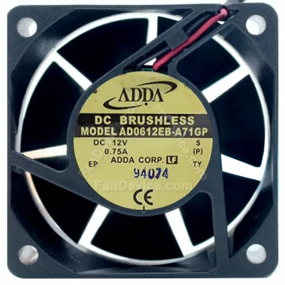 ADDA AD0612EB-A71GP 12V 0.75A DC Brushless 2 Wires Axial Cooling Fan