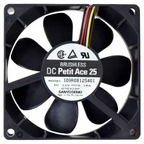 Sanyo 109R0812S401 DC 12V 0.18A 3 Wires Axial Cooling Fan