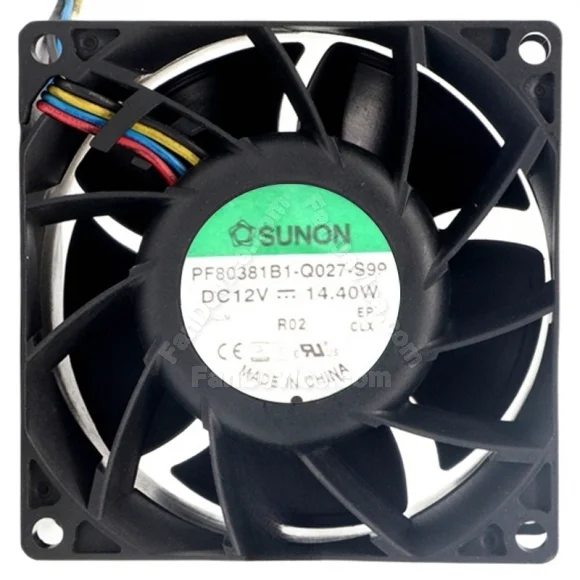 Sunon PF80381B1-Q027-S99 DC 12V 14.40W 4 Wires Axial Cooling Fan