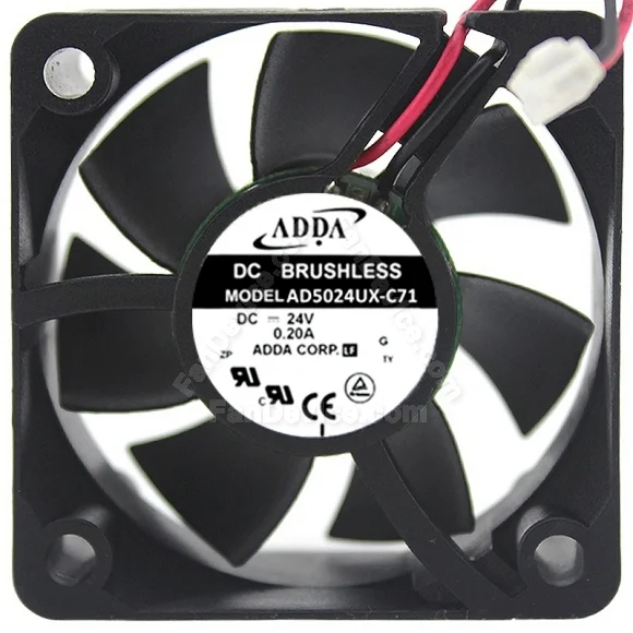 ADDA AD5024UX-C71 24V 0.20A DC Brushless 2 Wires Axial Cooling Fan