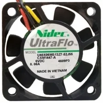 Nidec U40X06MS13Z7-52J55 DC 6V 0.06A 3 Wires Axial Cooling Fan