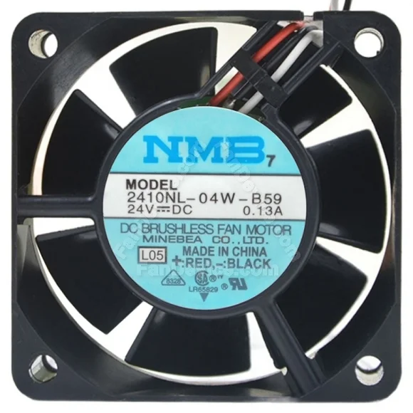 NMB 2410NL-04W-B59 24V 0.13A DC Brushless 3 Wires Axial Cooling Fan
