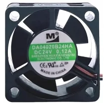 YM DA04020B24HA DC 24V 0.12A 2 Wires Axial Cooling Fan