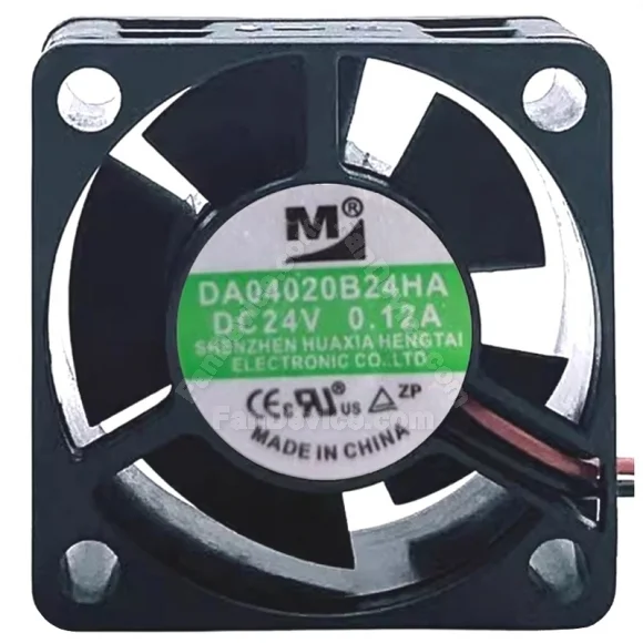 YM DA04020B24HA DC 24V 0.12A 2 Wires Axial Cooling Fan
