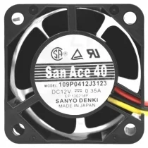 Sanyo 109P0412J3123 DC 12V 0.35A 3 Wires Axial Cooling Fan
