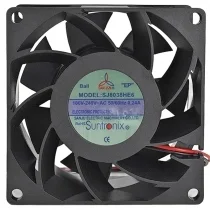 SAN JUN SJ8038HE6 100V-240V 0.24A 2 Wires Ball Bearing Cooling Fan
