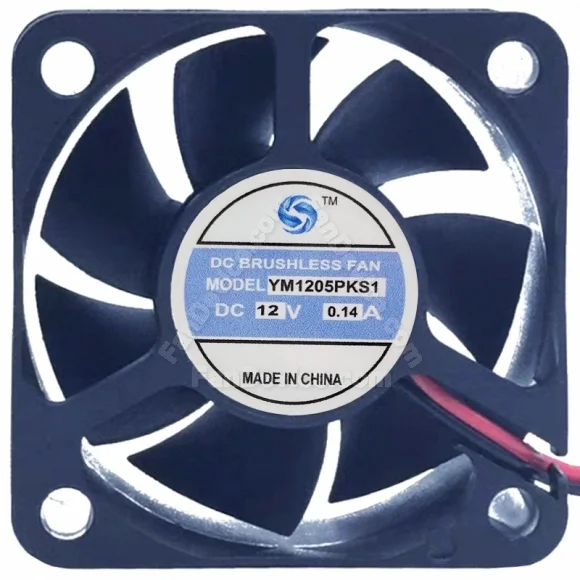 YM YM1205PKS1 12V 0.14A 2 Wires DC Brushless Axial Cooling Fan